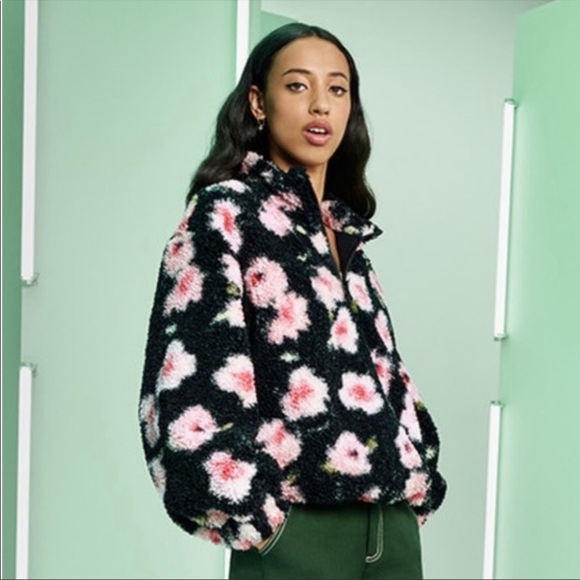 Print Sherpa Jacket Sandy Liang 